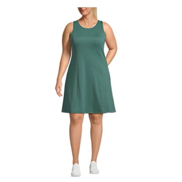 NWOT Lands’ End High Impact Crew Neck Above the Knee Active Dress - Picture 1 of 7